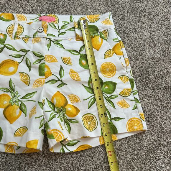 Isaac Mizrahi white lemon & lime print shorts size 8 NWOT - Picture 8 of 11